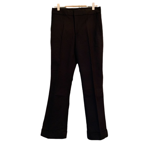 Club Monaco Wide Cuff Trouser Dress Pants Classic Black Size 2 - Picture 4 of 8